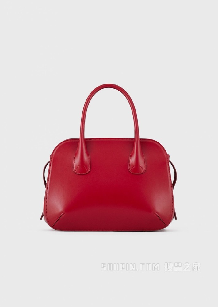 皮革小号la Prima托特包 | Giorgio Armani