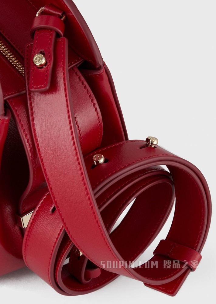 皮革小号la Prima托特包 | Giorgio Armani