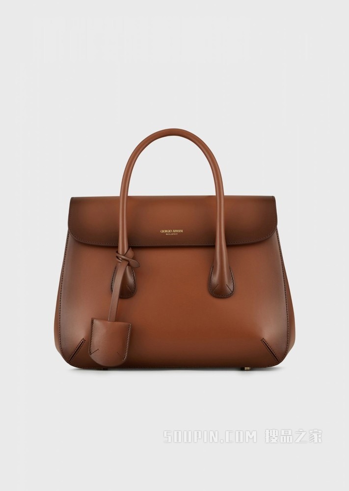 质感皮革la Prima中号背提包 | Giorgio Armani