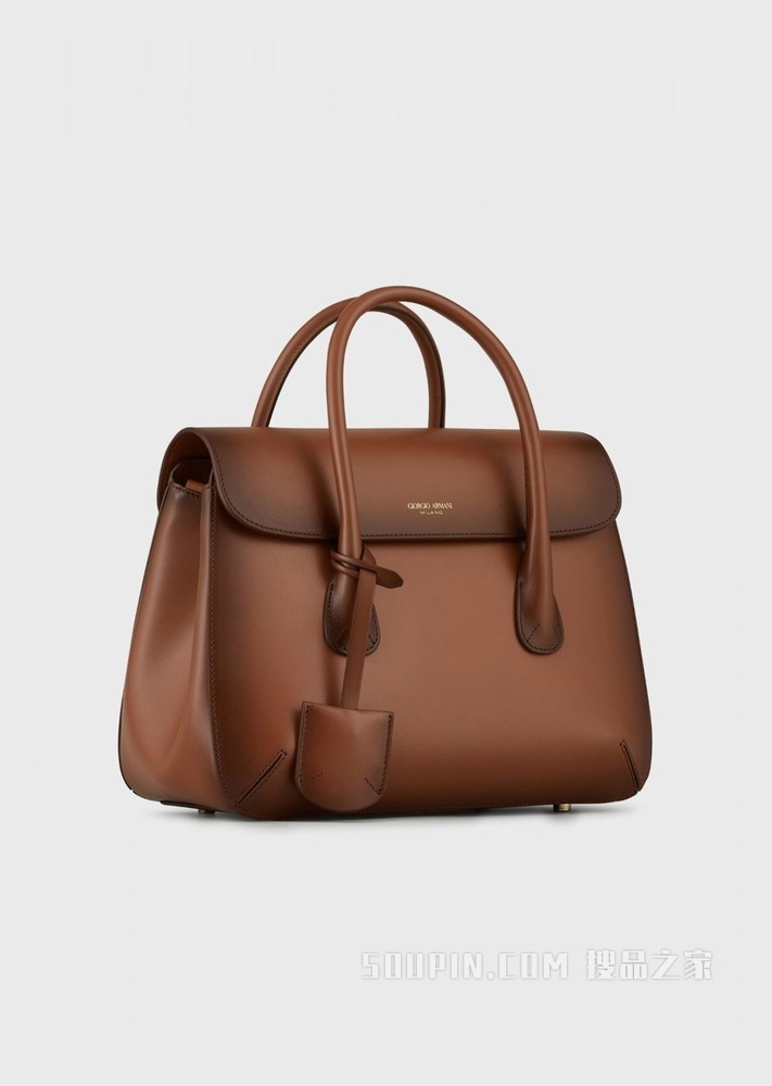 质感皮革la Prima中号背提包 | Giorgio Armani