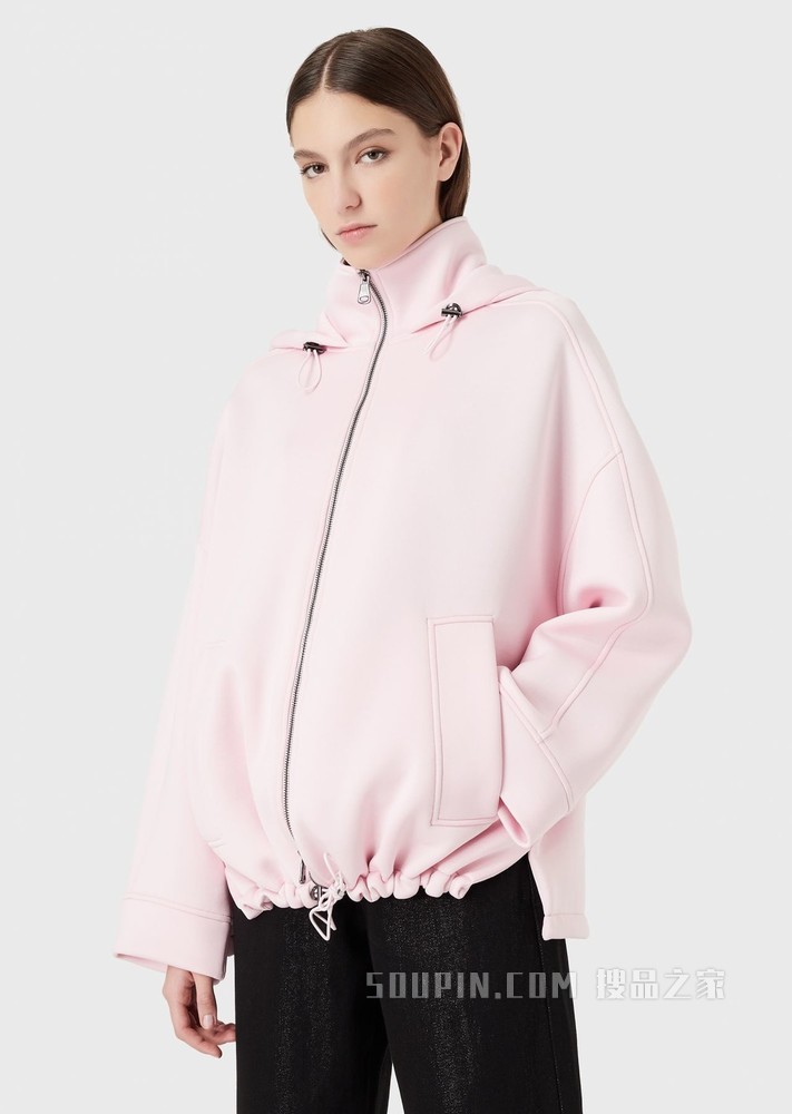 连帽潜水面料夹克 | Emporio Armani