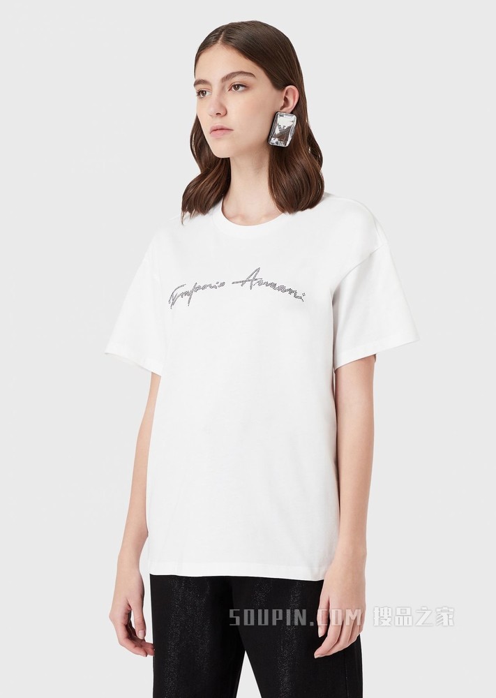 简约铆钉徽标T恤 | Emporio Armani
