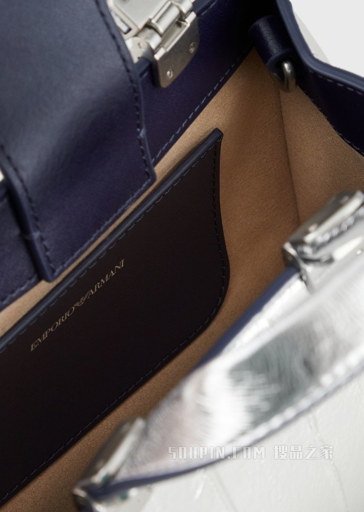 别致金属光面迷你背提包 | Emporio Armani