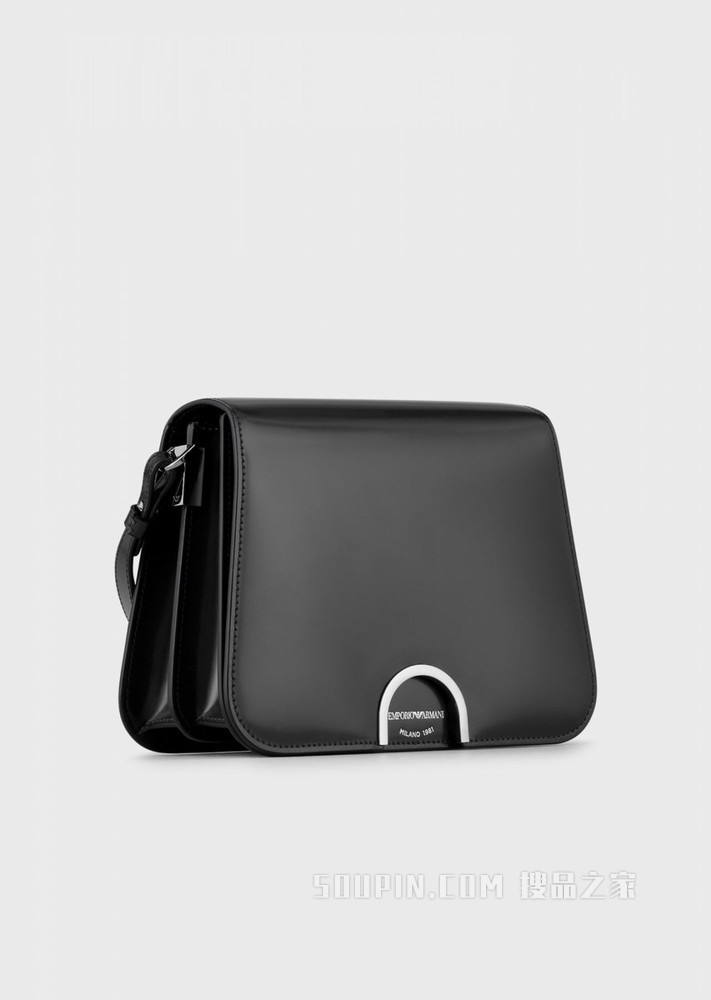 印花LOGO皮革肩背包 | Emporio Armani