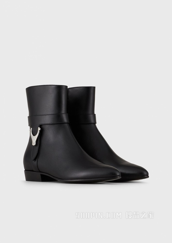 经典皮革靴子 | Emporio Armani