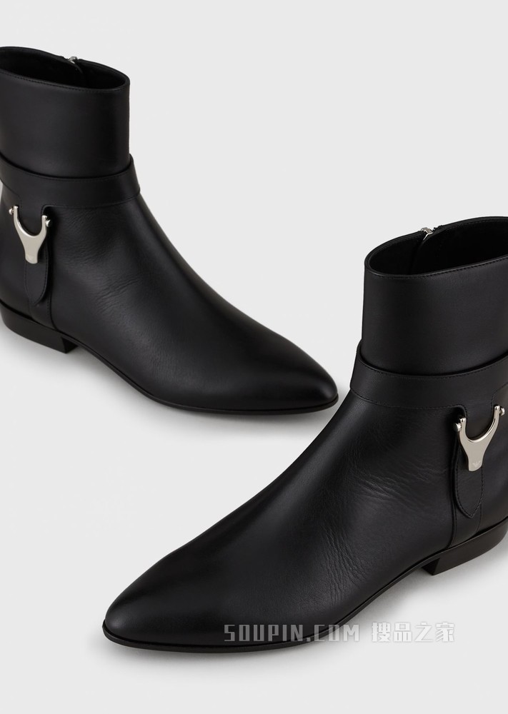 经典皮革靴子 | Emporio Armani