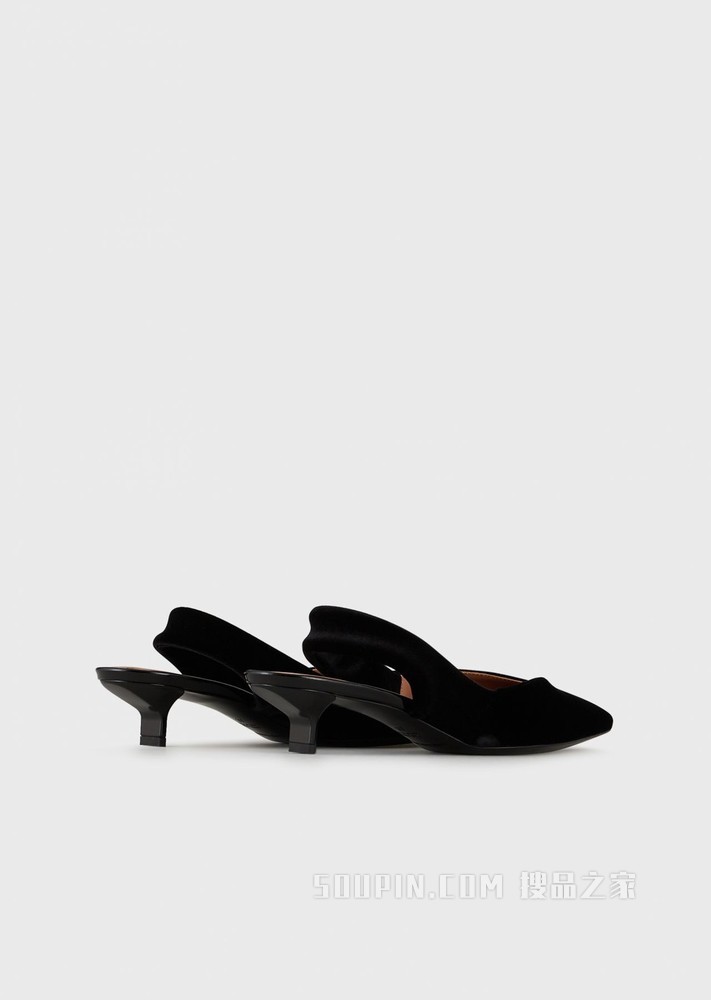 撞色鞋头皮革高跟鞋 | Emporio Armani