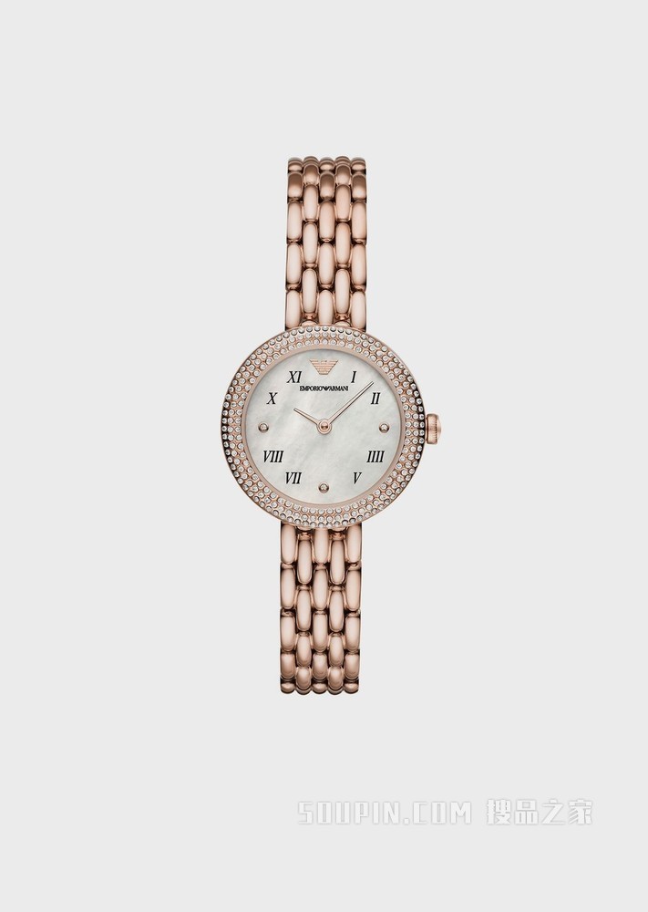 ROSA系列玫瑰金钢带石英腕表 | Emporio Armani