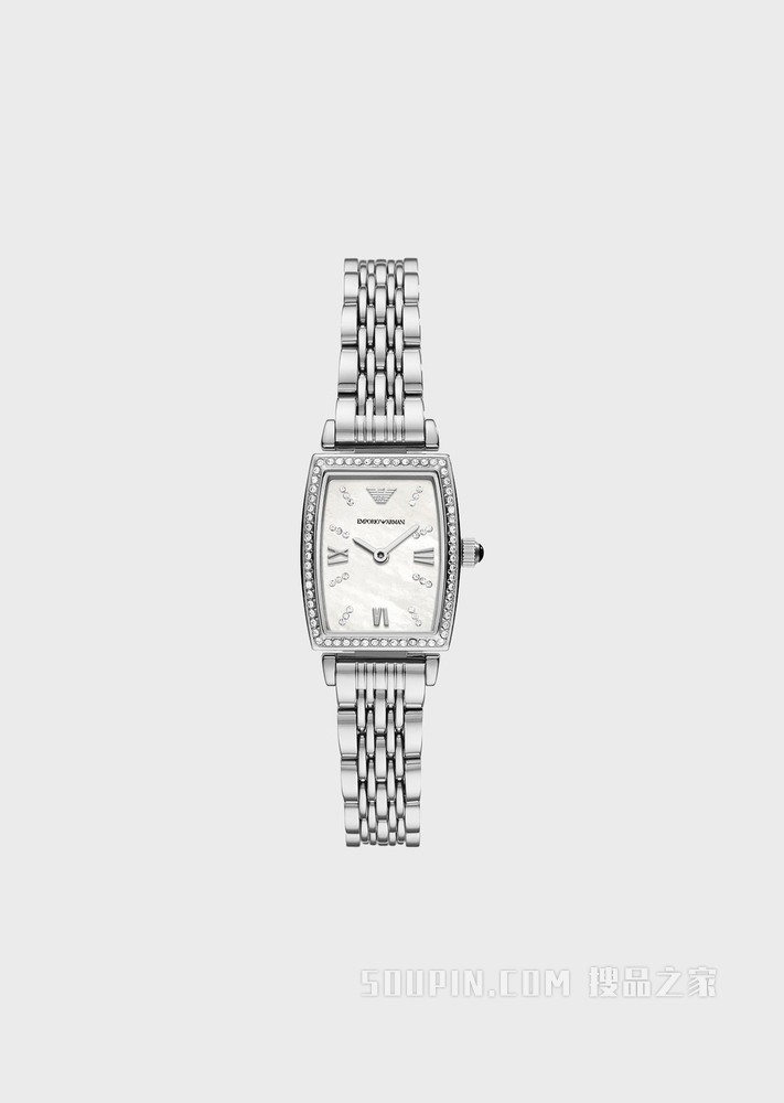 别致晶钻方形石英腕表 | Emporio Armani