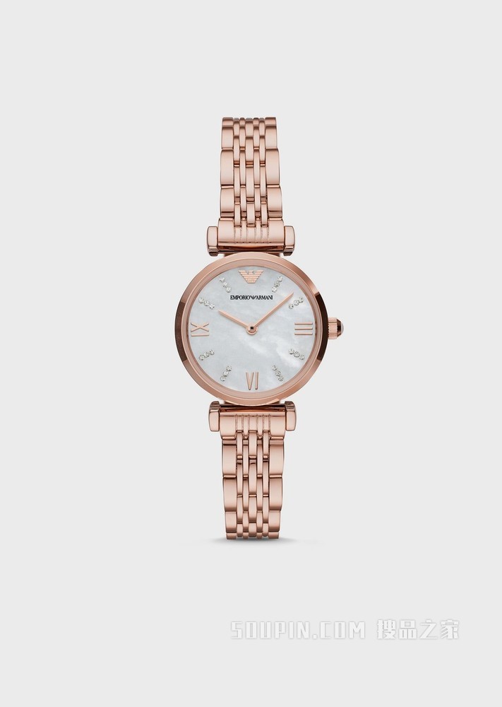 玫瑰金镶钻石英腕表 | Emporio Armani