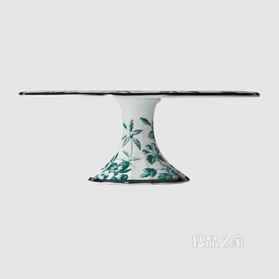 腊叶印花蛋糕盘 绿色 Herbarium 印花