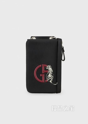 新春系列老虎图案皮革手机包 | Giorgio Armani