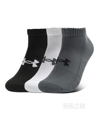 男女同款UA Core No Show袜—3双装