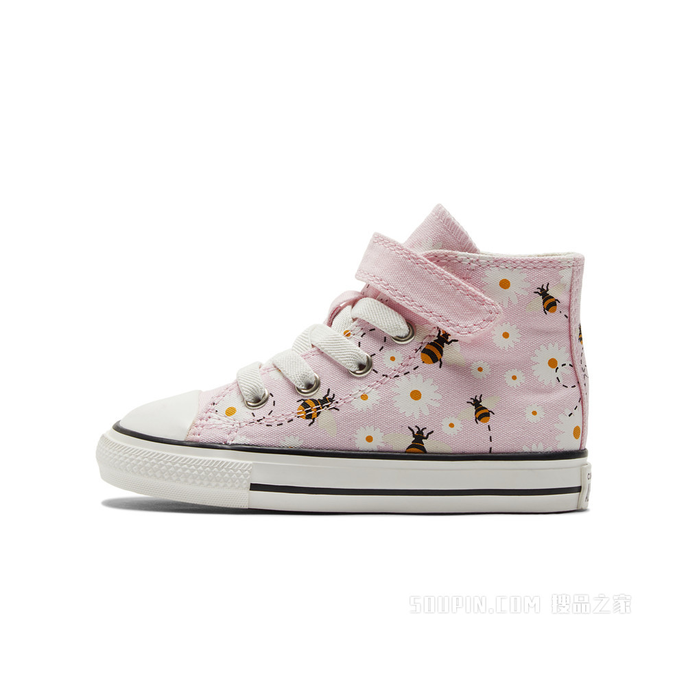 【婴童】All Star 1V魔术贴帆布鞋婴童 中性 淡粉色/多色/白/黑/黄
