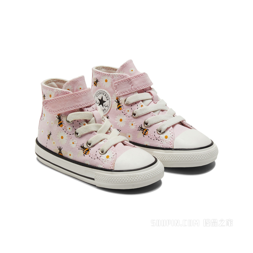 【婴童】All Star 1V魔术贴帆布鞋婴童 中性 淡粉色/多色/白/黑/黄