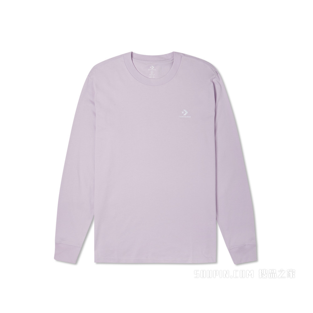 【男子】简约休闲长袖T恤上衣男款 男款 紫色