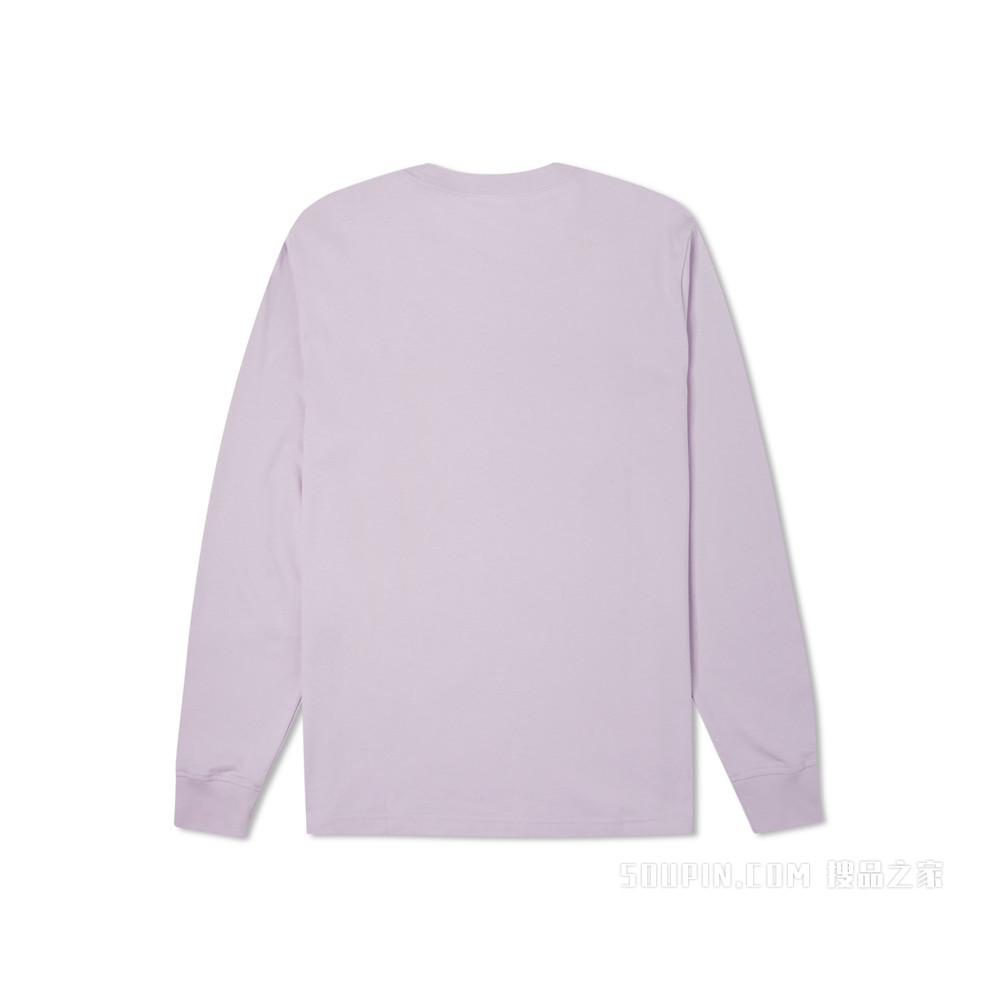 【男子】简约休闲长袖T恤上衣男款 男款 紫色