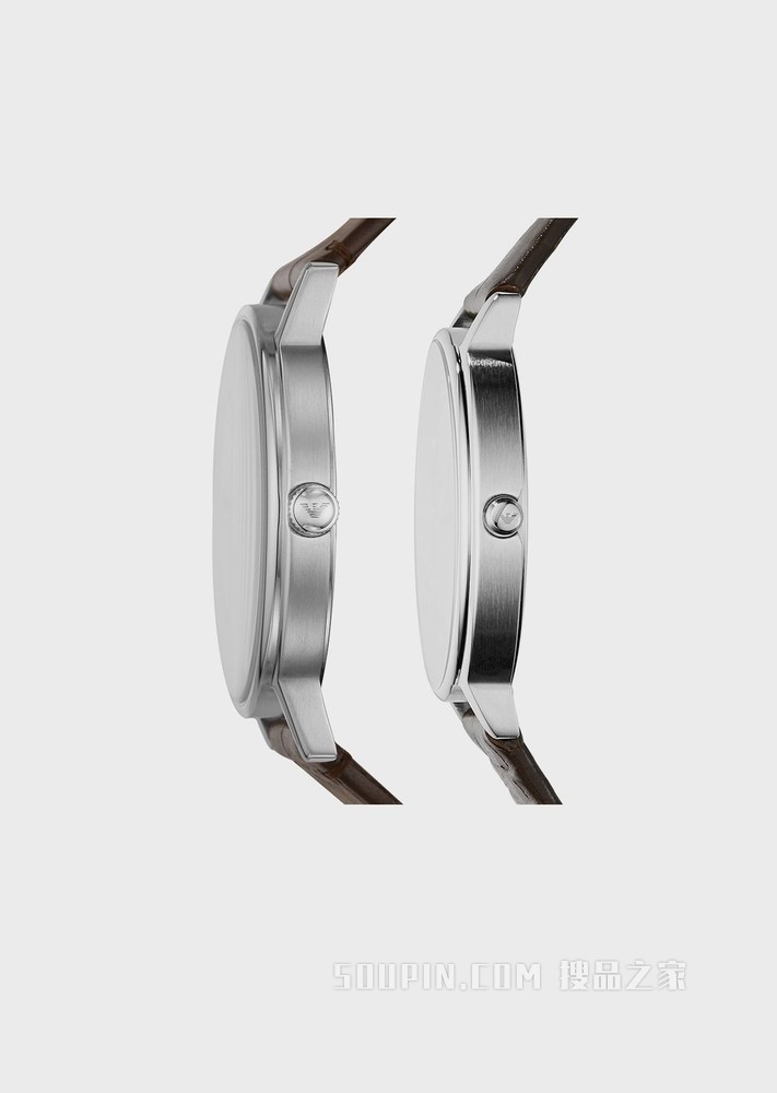 复古皮带石英情侣腕表 | Emporio Armani