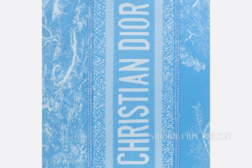 短裤 矢车菊蓝平纹针织科技面料茹伊印花图案