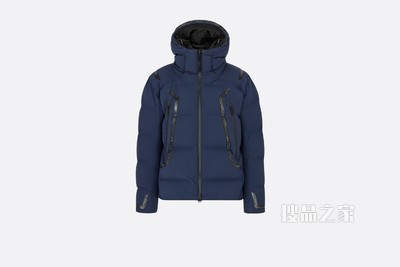 DIOR AND DESCENTE 连帽夹克 海军蓝色科技面料
