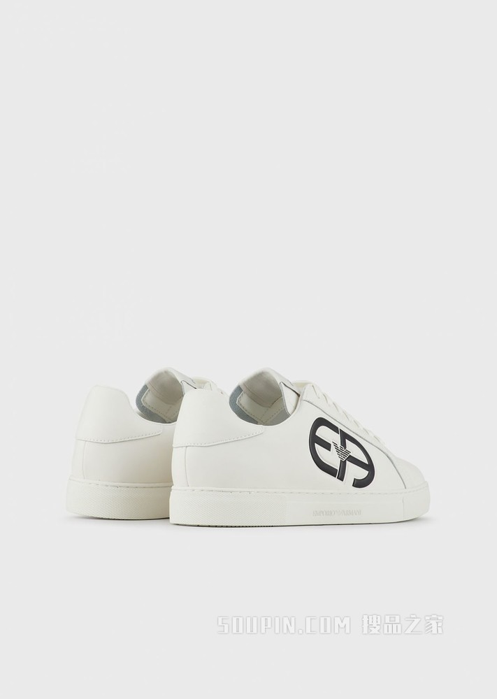 R-EA鹰标皮革休闲鞋 | Emporio Armani