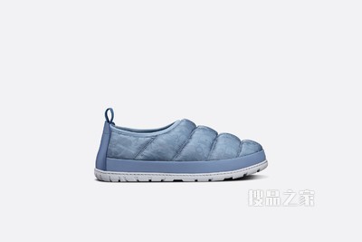 Dior Snow 拖鞋 蓝色绗缝科技面料 Oblique 印花