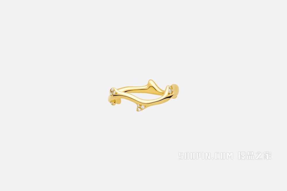 Bois de Rose 戒指 黄色 18K 金和钻石装饰