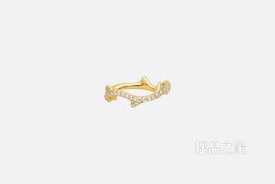 Bois de Rose 戒指 黄色 18K 金和钻石装饰
