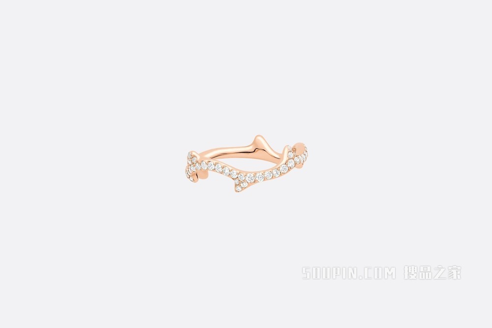 Bois de Rose 戒指 玫瑰色 18K 金和钻石装饰