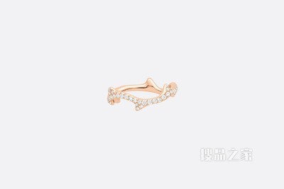 Bois de Rose 戒指 玫瑰色 18K 金和钻石装饰