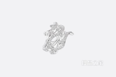 Bois de Rose 戒指 白色 18K 金和钻石装饰