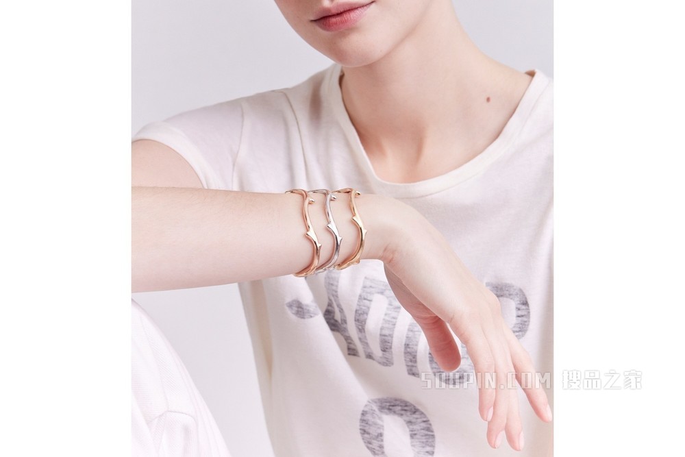 Bois de Rose 手镯 玫瑰色 18K 金