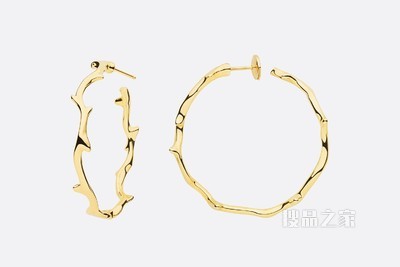 大号 Bois de Rose 耳环 黄色 18K 金