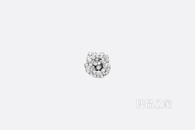 Rose Dior Bagatelle 耳环 白色 18K 金和钻石装饰