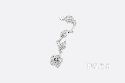 Rose Dior Bagatelle 耳环 白色 18K 金和钻石装饰
