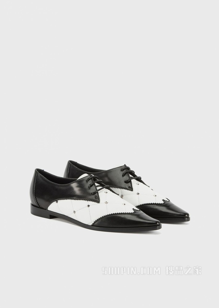 优雅撞色休闲系带鞋 | Emporio Armani