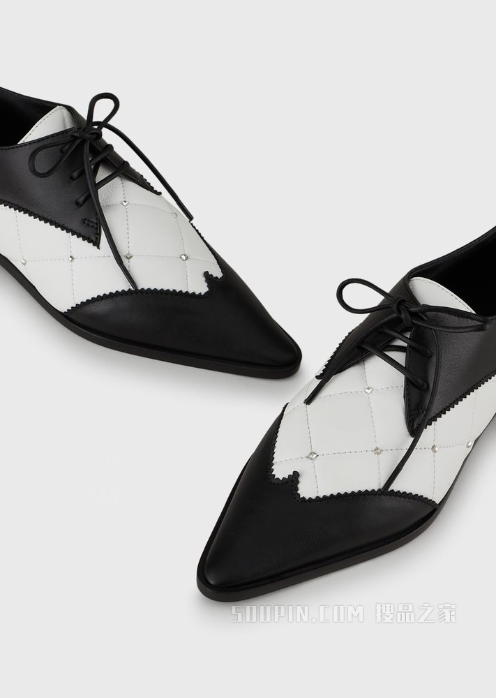 优雅撞色休闲系带鞋 | Emporio Armani