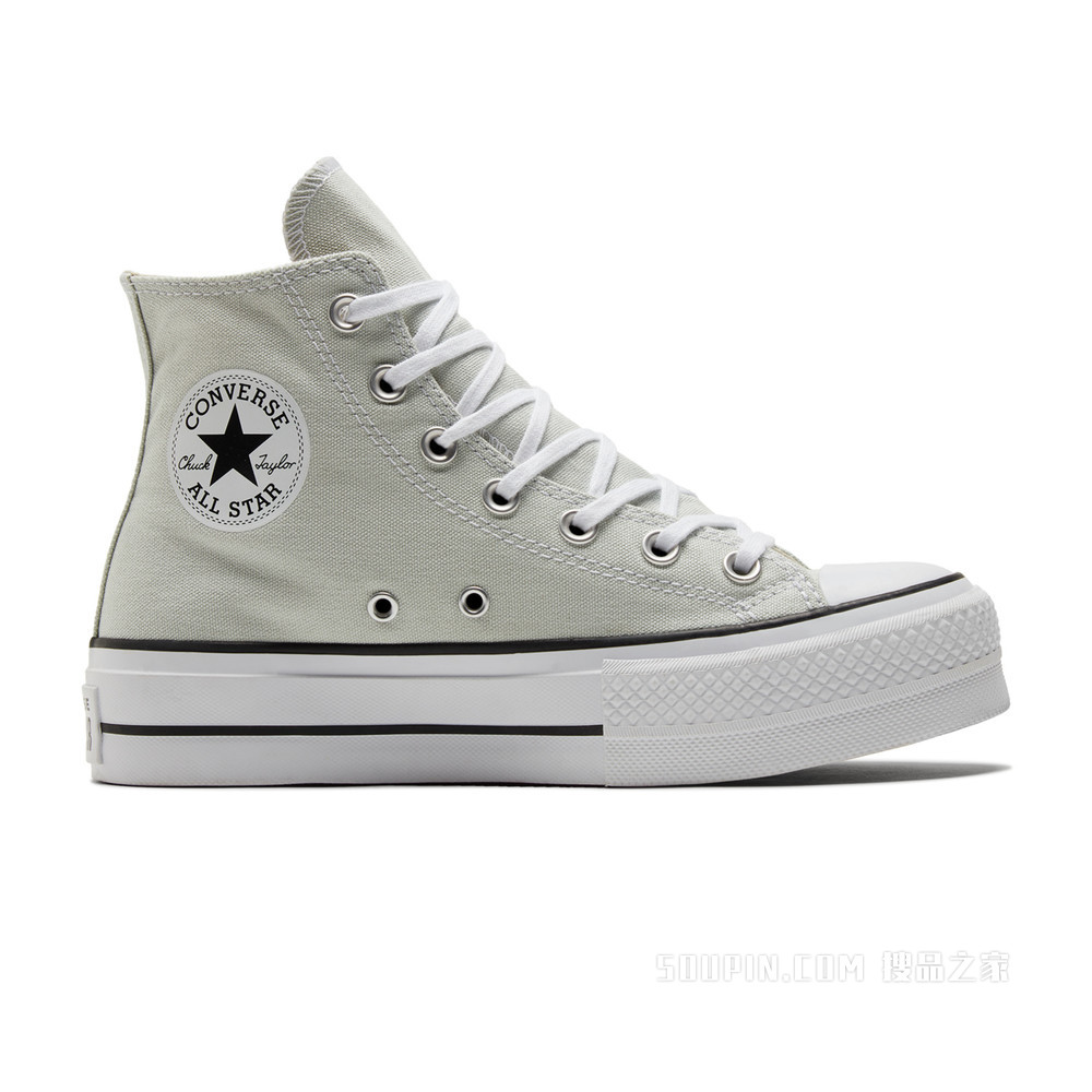 【女子】All Star Lift时尚厚底帆布鞋 女款 浅绿色