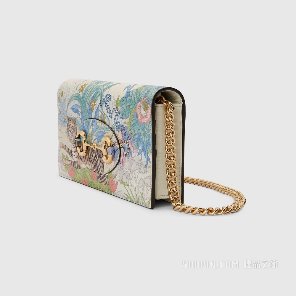 2022中国新年系列Gucci 马衔扣1955系列钱包 米白色皮革