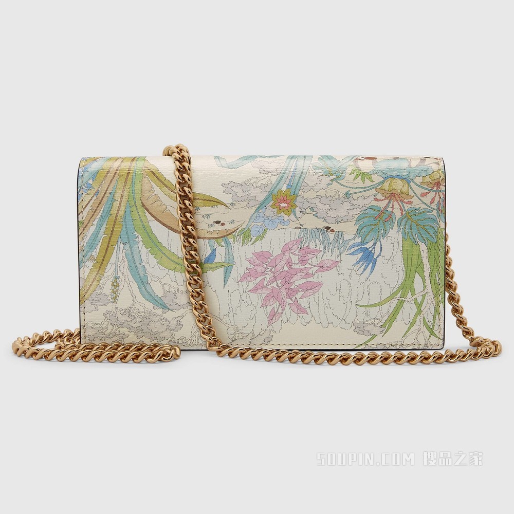 2022中国新年系列Gucci 马衔扣1955系列钱包 米白色皮革