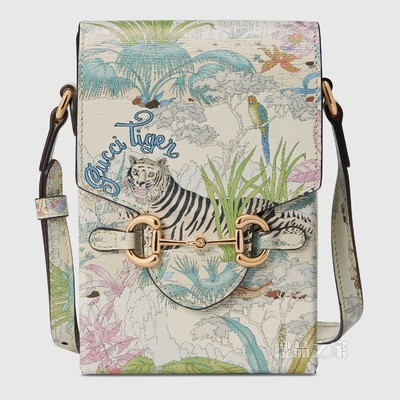 2022中国新年系列Gucci 马衔扣1955系列迷你手袋 米白色皮革