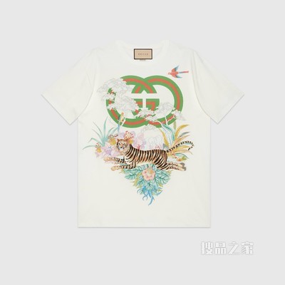 2022中国新年系列互扣式双G T恤 米白色