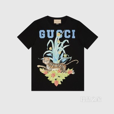 2022中国新年系列Gucci印花T恤 黑色