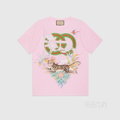 2022中国新年系列互扣式双G T恤 粉色