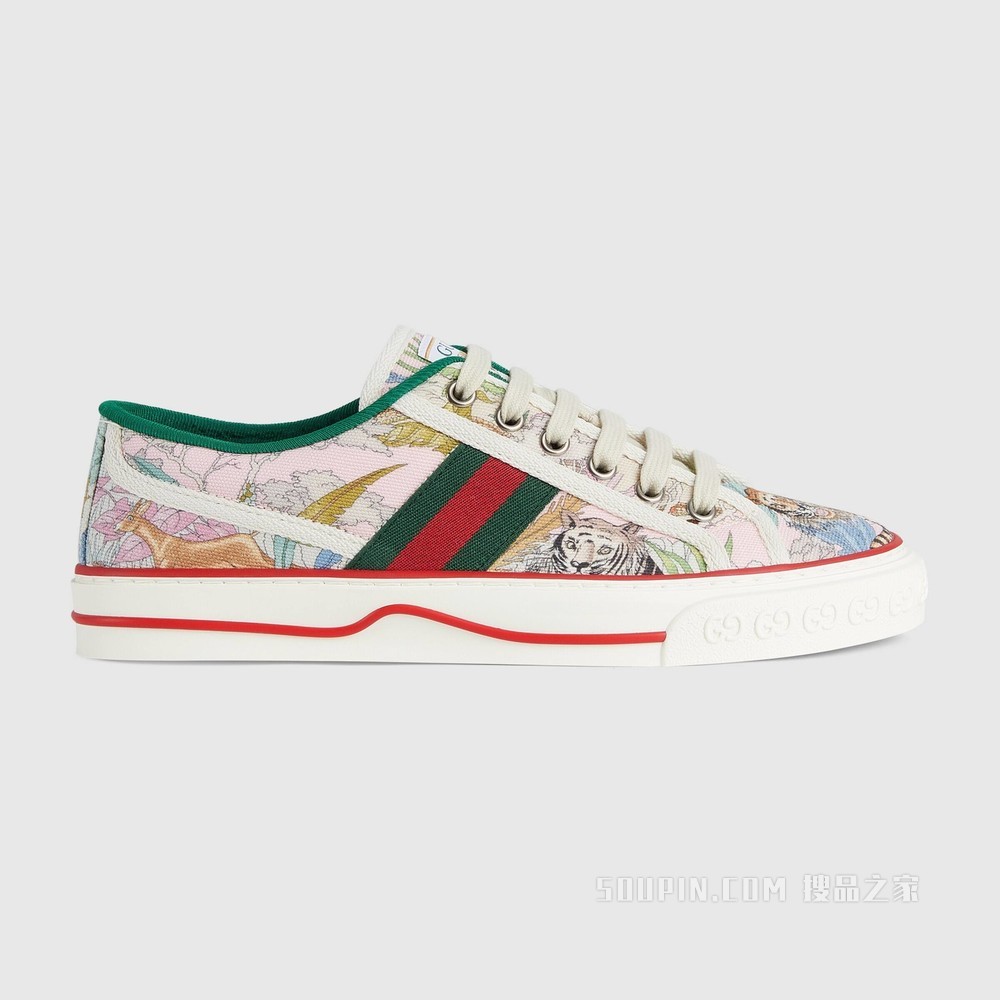 2022中国新年系列Gucci Tennis 1977系列女士运动鞋 粉色皮革
