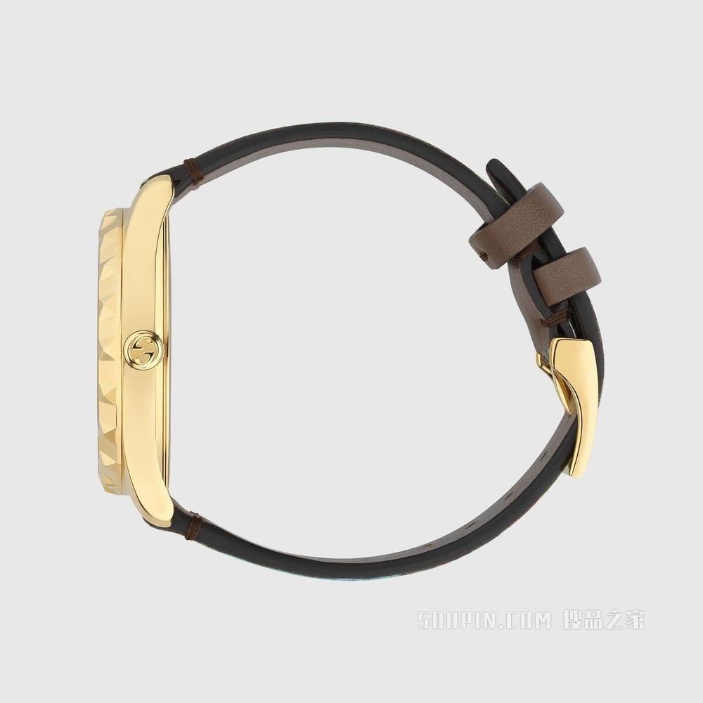 2022中国新年系列G-Timeless系列腕表，38毫米 米色和乌木色GG Supreme帆布