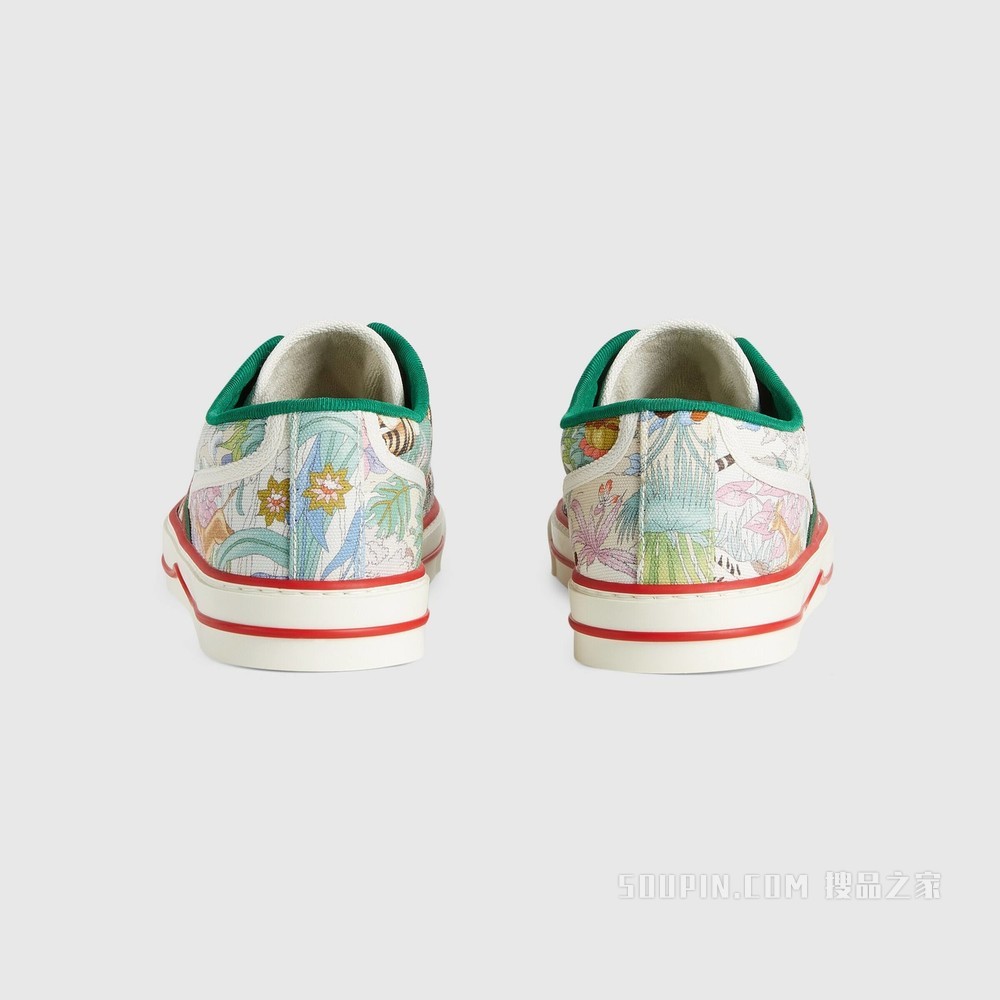 2022中国新年系列Gucci Tennis 1977系列男士运动鞋 象牙白色帆布