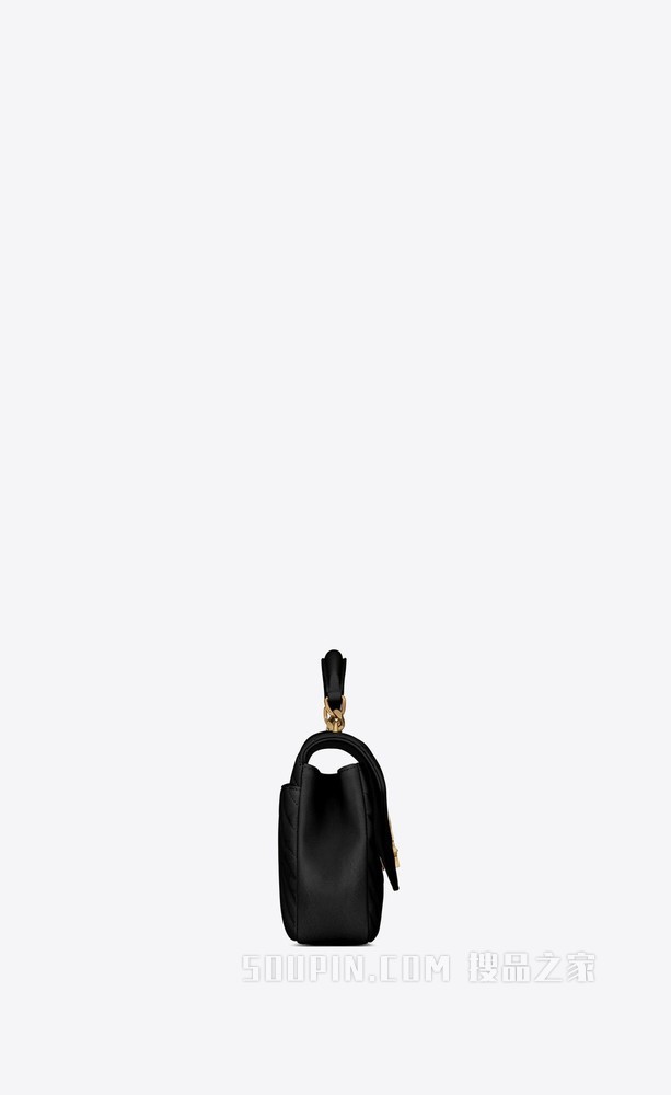 COLLEGE中号绗缝皮革手袋