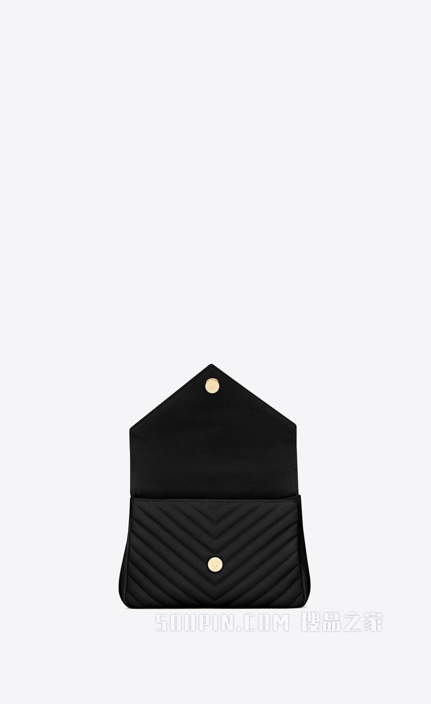 COLLEGE中号绗缝皮革手袋