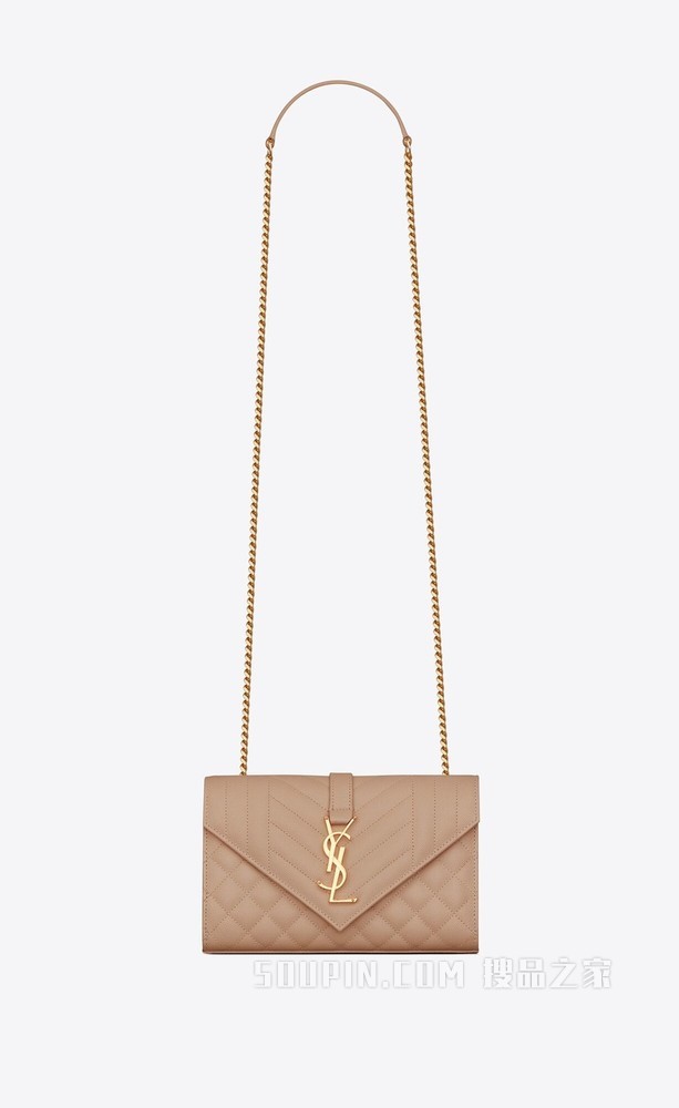 Envelope MIX MATELASSÉ粒面压印皮革小号信封包